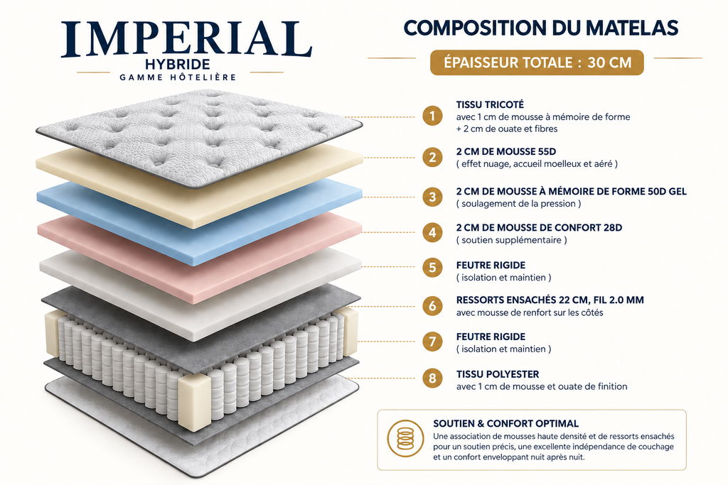 Matelas IMPERIAL hybride