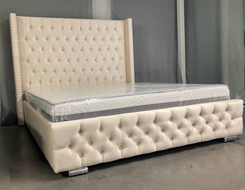 Lit coffre ROYAL 160/200 beige