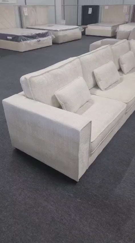 Canapé d’angle MARBELLA – Tissu chenille
