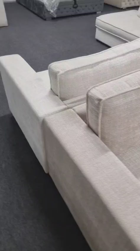 Canapé d’angle MARBELLA – Tissu chenille