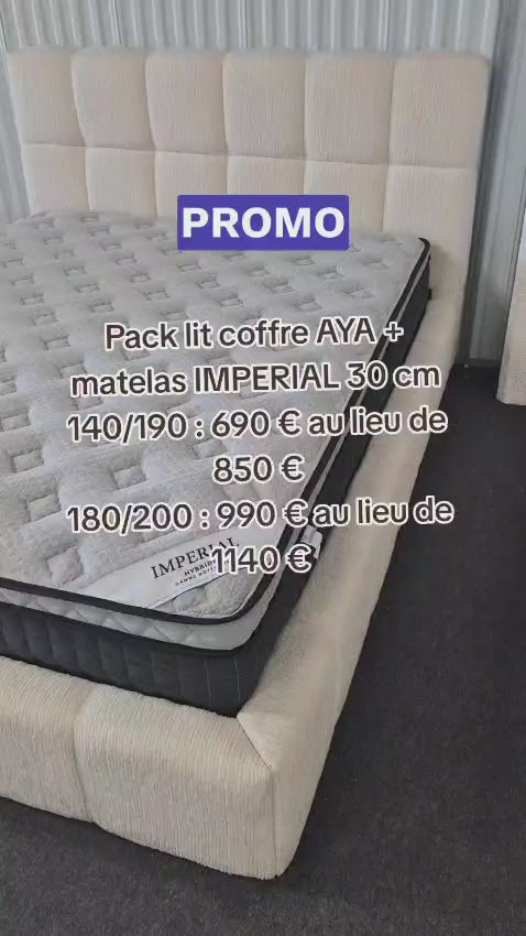 Pack Lit coffre AYA + Matelas IMPERIAL